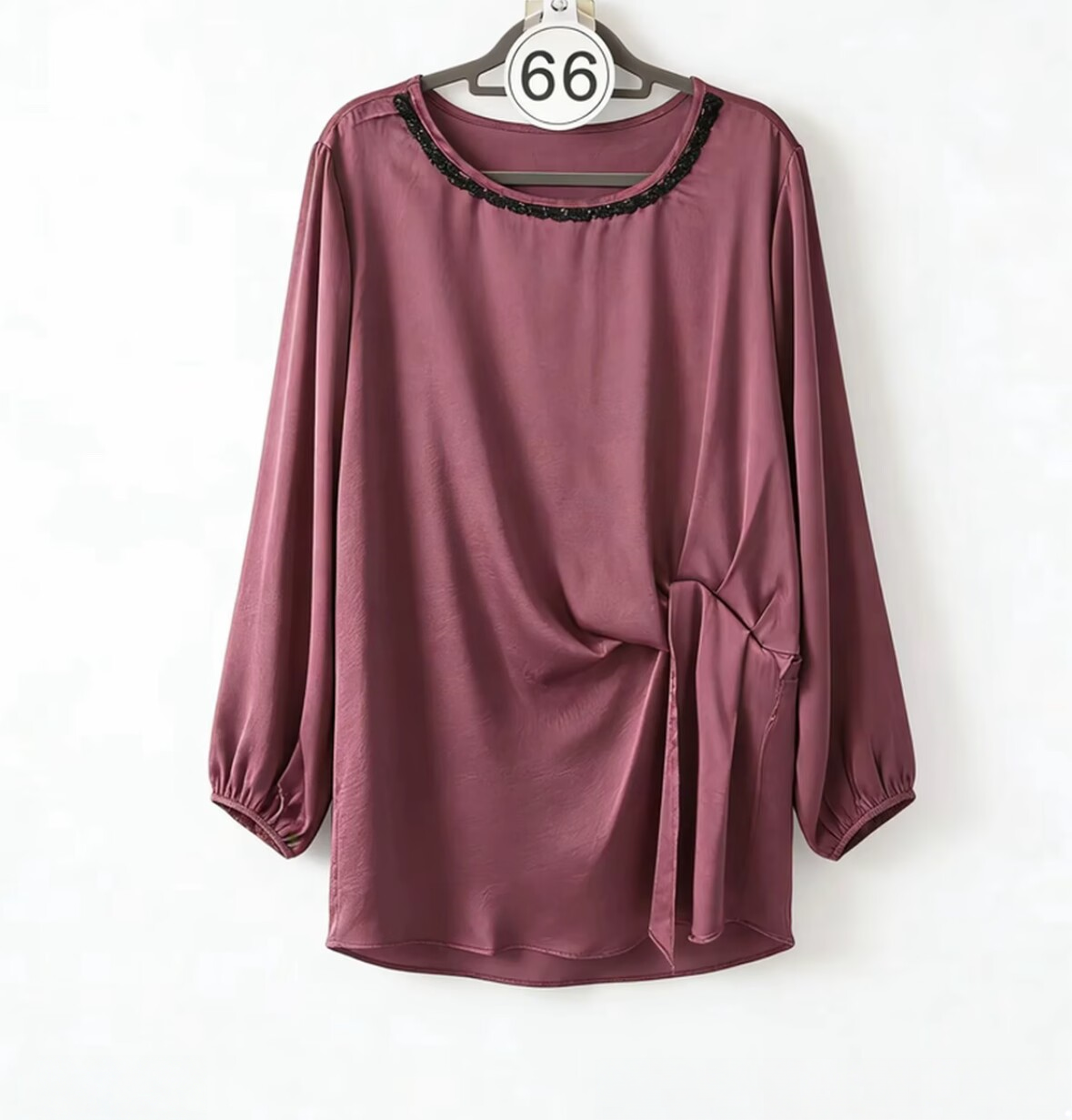 Large-size loose long-sleeved jacquard chiffon shirt, vintage small shirt, versatile top