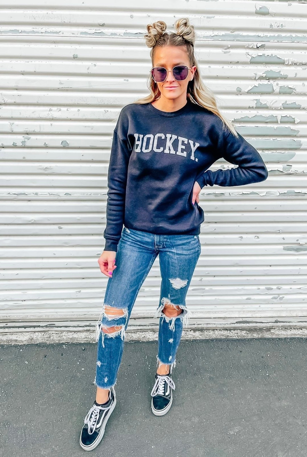 HOCKEY Crewneck Pullover Sweatshirt