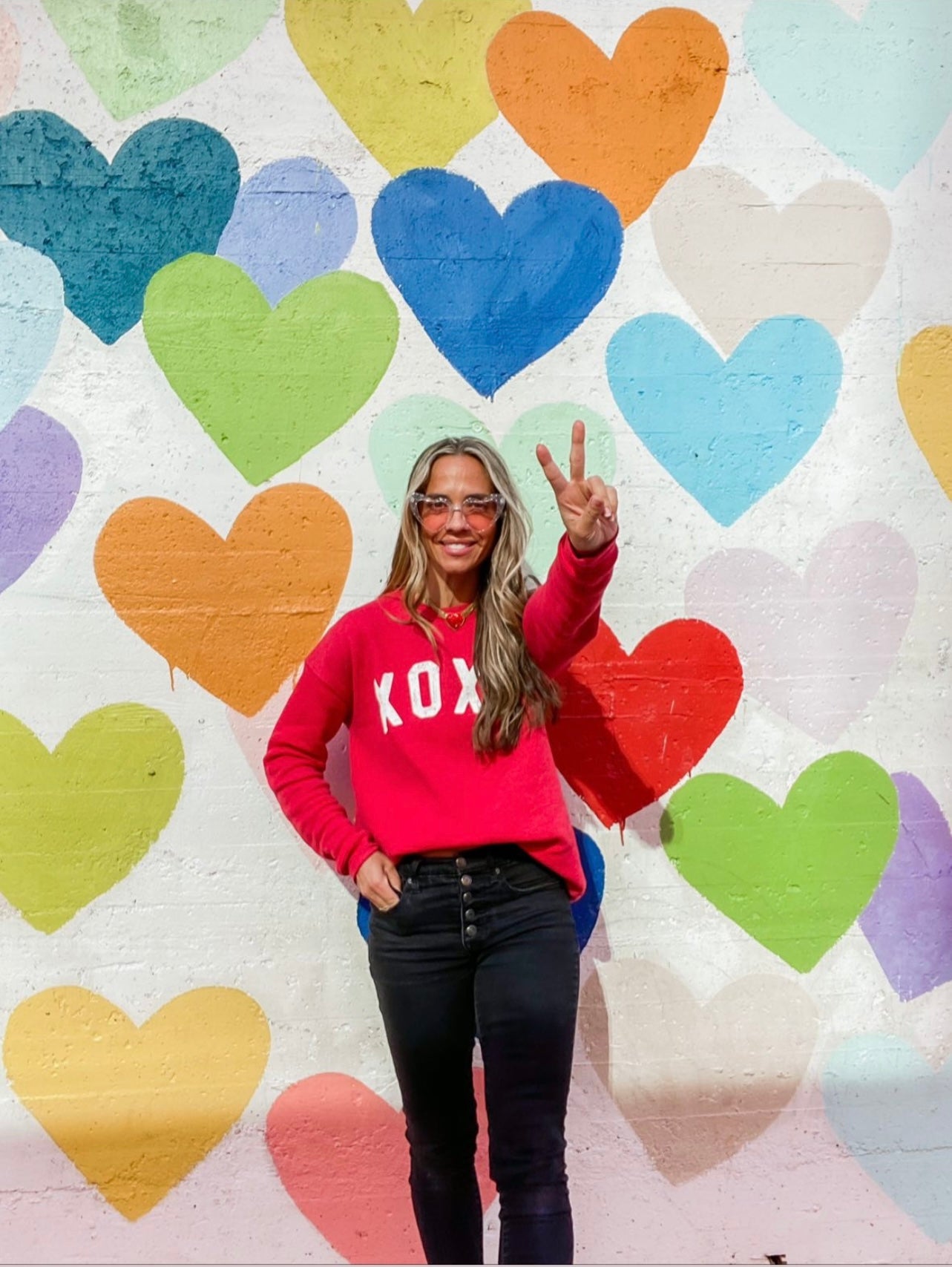 XOXO Graphic Sweatshirt Unisex Fleece Pullover Relaxed Fit