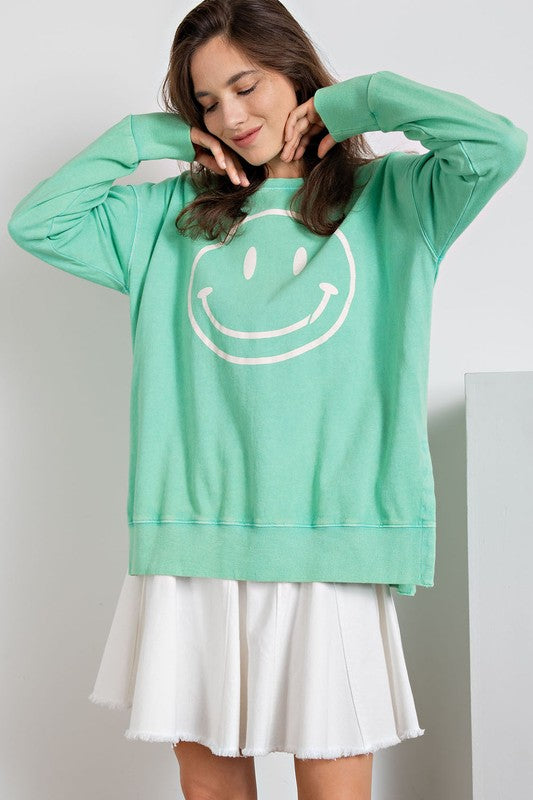 Smiley Face Crewneck Sweatshirt