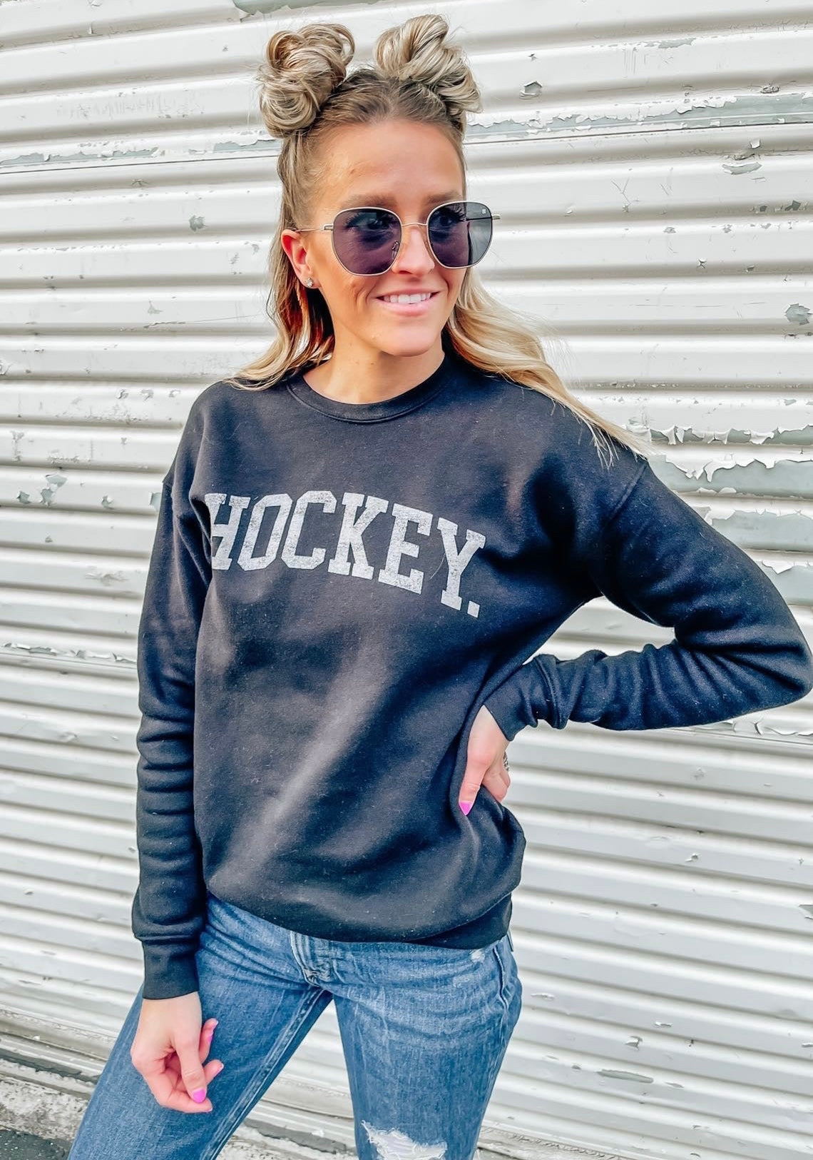 HOCKEY Crewneck Pullover Sweatshirt