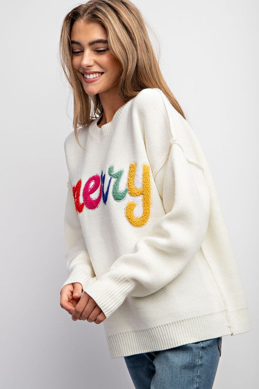 Merry Holiday Knit Sweater